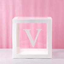 Cubo Decorativo com Visor Transparente e Letra
