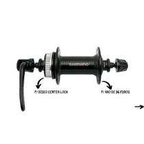 Cubo dianteiro shimano tourney tx hb-tx505 36 furos p/ disco center lock c/blocagem