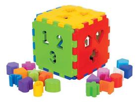 Cubo Didático 17x17cm Divertido E Colorido - Mercotoys Cubo Didático 17x17cm Divertido E Colorido - Mercotoys
