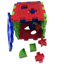 Cubo Didático brinquedo Formas Geométricas 14 pç divertido