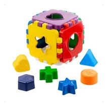 Cubo Didático Educativo Infantil de Encaixe com 10 Peças Coloridas Brinquedo Pedagógico para Desenvolvimento Motor e Cognitivo Certificado INMETRO Cubo Didático Educativo Infantil de Encaixe com 10 Peças Coloridas Brinquedo Pedagógico para Desenvolvimento Motor e Cognitivo Certificado INMETRO