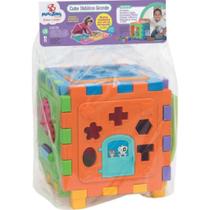 Cubo Didático Educativo Vira Tapete Montar Encaixe 18 Peças 16x16x16Cm Presente Brinquedo 403