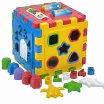 Cubo Didático Gigante Montar Encaixe 20 Pcs Vira Tapete 71cm Original