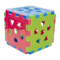 Cubo Didático Grande Colorido Com Blocos De Encaixar Tutty Toys
