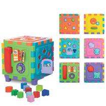 Cubo Didático Grande Merco Toys - Encaixes e Engrenagens