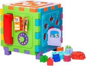Cubo Didático Grande Para Bebês Educativo com Telefone - Mercotoys