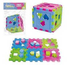 Cubo Didático Infantil Colorido com 7 peças Tutty Toys