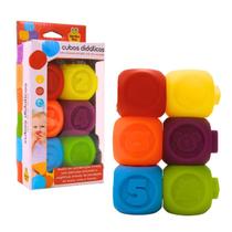 Cubo Didático Tchuco Baby 6 Peças Vinil 0281 - Samba Toys Cubo Didático Tchuco Baby 6 Peças Vinil 0281 - Samba Toys