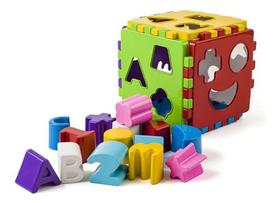 Cubo Educativo Infantil 22 Peças Encaixar Aprender Didático
