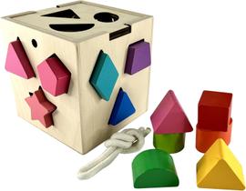 Cubo encaixe das formas mdf - toy mix