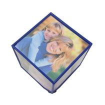 Cubo giratorio azul p/ 6 fotos 10x10