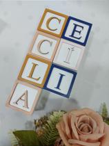 Cubo Infantil Personalizado com Nome - 7 Unidades