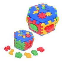 Cubo Interativo Caixa Didático Bebê Com Peças De Encaixe