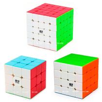 Cubo Mágico 3x3x3 + 4x4x4 + 5x5x5 Qiyi Stickerless (3 cubos) - Qiyi-mfg