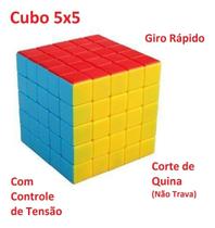 Cubo Mágico 5x5 Liso Avançado Rápido Colorido Uso Profissional e Amador Interativo Qualidade - Jiehui Cube