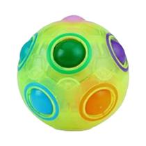 Cubo Mágico Arco-Íris Luminoso Quebra-Cabeça 3D Brinquedo Antiestresse Jogo Educativo Para Crianças