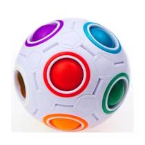 Cubo Mágico Bola Puzzle Raibow Ball Criativa Branco - Fidgetoy