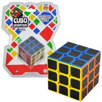 Cubo Mágico Colorido 3X3 Brinquedo Jogo - Preto