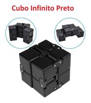 Cubo Mágico Infinito Anti Stress Preto Black Brinquedo Divertido Criança Profissional e Amadores - Infinity Cube