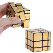 Cubo Magico Mágico 3x3x3 Profissional Mirror Blocks Moyu Espelhado Dourado Prateado Outro Prata 129