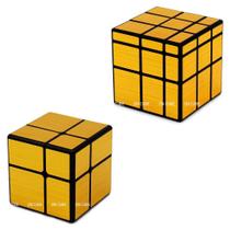 Cubo Mágico Mirror Blocks 2x2x2 + 3x3x3 Qiyi Dourado (2 cubos)