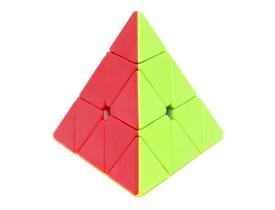 Cubo Mágico Pirâmide Pyraminx Profissional Qiming Color Sem Adesivos