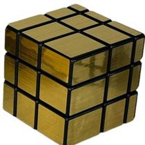 Cubo Mágico Pro Moyu Magic Mirror Blocks 3x3 dourado prata