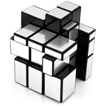 Cubo Mágico Pro Moyu Magic Mirror Blocks 3x3 dourado prata