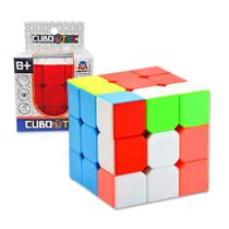 Cubo Mágico Profissional 3x3x3 Colorido Original Cubotec Magic Cube Giro Rápido 3002 - Braskit