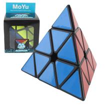 Cubo Mágico Profissional Pyraminx Pirâmide Preto Adesivado