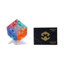 Cubo Mágico Profissional Transparente Colorido 3X3 Ultra-Rápido Silencioso Brinquedo Infantil