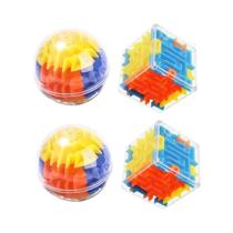 Cubo Mágico Transparente 3D Labirinto Quebra-Cabeça De Velocidade Bola Rolante Brinquedo Para