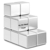 Cubo magnético de neodímio Magnet Realth Square, pacote com 12 unidades, 1 cm