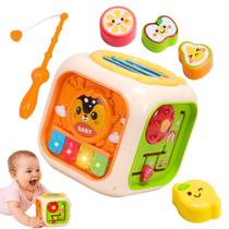 Cubo Musical de Atividades Infantil 6 em 1 C/ Som e Luz CBS0825 - Castela