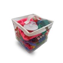 Cubo Organizador com ziper e viés Mediano 20x20x20