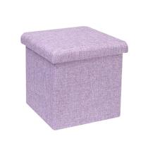 Cubo otomano de armazenamento B FSOBEIIALEO Linho roxo Claro 30x30cm Cubo otomano de armazenamento B FSOBEIIALEO Linho roxo Claro 30x30cm