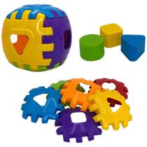 Cubo Para Montar e Desmontar Brinquedo Interativo Bebe 1 Ano Desenvolve e Estimula Coordenação mootora Visão Tato