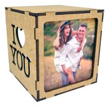 Cubo Porta Retrato Iluminado Namoro Decorativo Amor Mimo