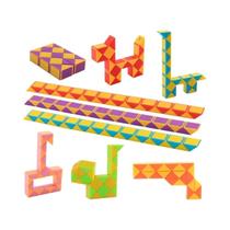 Cubo Quebra-Cabeça Educacional Infantil, Régua Cobra Dobrável, 12/30 Peças, Lembrancinhas De