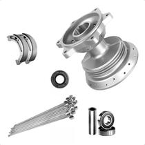 Cubo Roda Traseira Bros 125 150 160 Crf 230 Raios Traseiros Rolamentos Espaçador Retentor Lona de Freio Cubo Roda Traseira Bros 125 150 160 Crf 230 Raios Traseiros Rolamentos Espaçador Retentor Lona de Freio