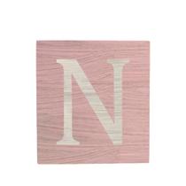 Cubo Rosa Bebê Letra Branca Festa Chá de Bebê Decoração 8x8x8 Cm Mdf Madeira