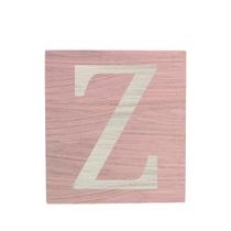 Cubo Rosa Bebê Letra Branca Festa Chá de Bebê Decoração 8x8x8 Cm Mdf Madeira