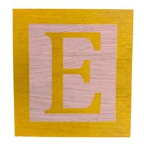 Cubo Rosa Letra Amarela com Aplique Festa Chá de Bebê Decoração 8x8x8 Cm Mdf Madeira Cubo Rosa Letra Amarela com Aplique Festa Chá de Bebê Decoração 8x8x8 Cm Mdf Madeira