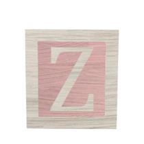 Cubo Rosa Letra Branca com Aplique Festa Chá de Bebê Decoração 8x8x8 Cm Mdf Madeira
