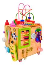 Cubo Sensorial Com 19 Atividades Educativa Montessori Grande