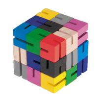 Cubo Sudoku colorido, madeira, teste de QI