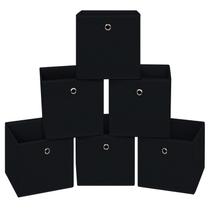 Cubos de armazenamento: caixas NieEnjoy, pretas, dobráveis, 28x28x28cm, conjunto de 6