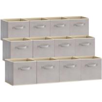 Cubos de armazenamento Lifewit, 12 pacotes, 28 cm, dobráveis, cinza claro