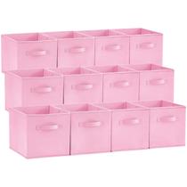 Cubos de armazenamento Lifewit, 12 pacotes, 28 x 28 x 28 cm, tecido rosa