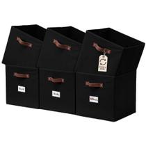 Cubos de armazenamento: organizador de tecidos DECOMOMO de 33 cm, 6 peças, preto